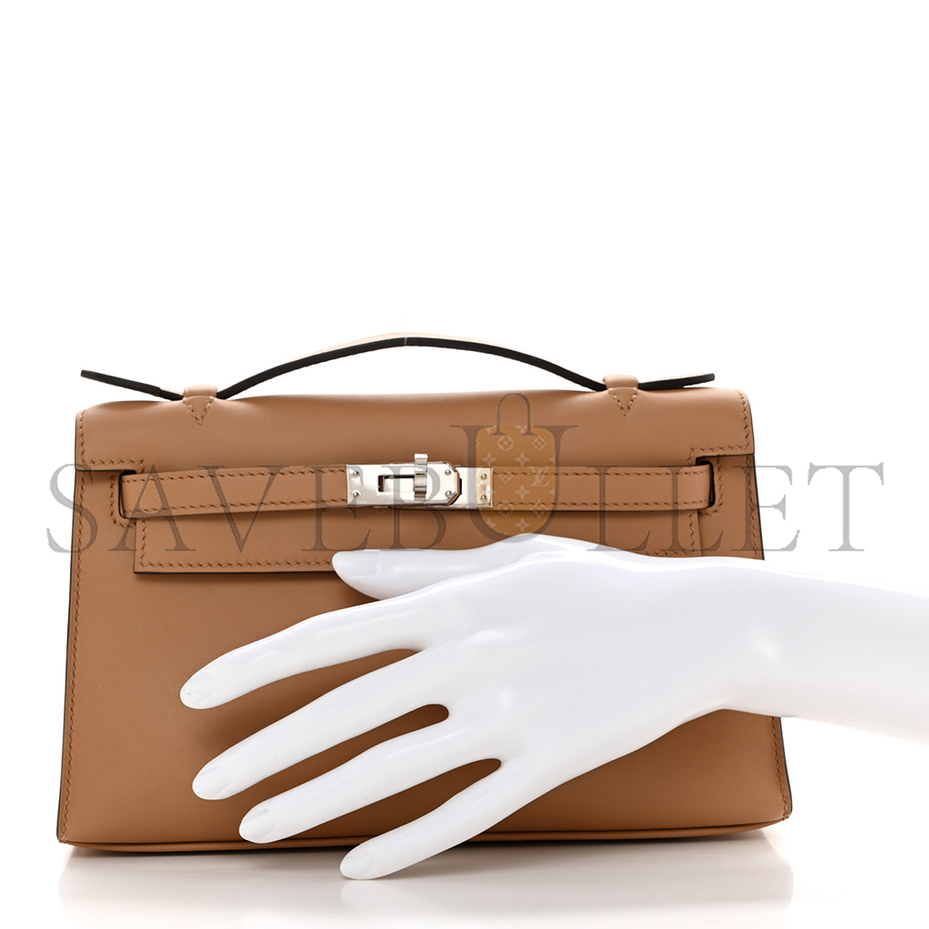 H**mes kelly pochette chai swift palladium hardware (22*14*7cm)